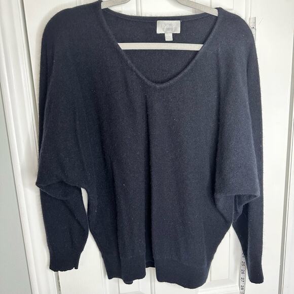 Ryllace Black Cashmere Sweater V-neck plus 1x - Picture 2 of 6